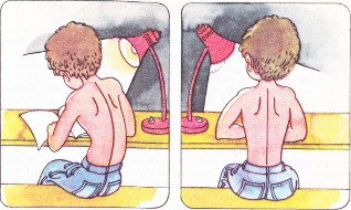 to form a correct-posture-at-children
